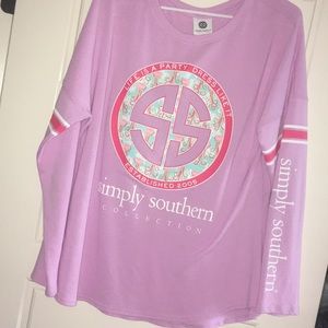 Purple Jersey Simple Southern Sweater